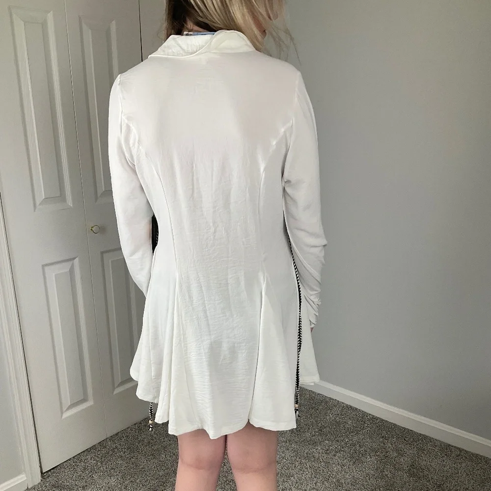 NWT White Dress with Belt - Picture 3 of 5